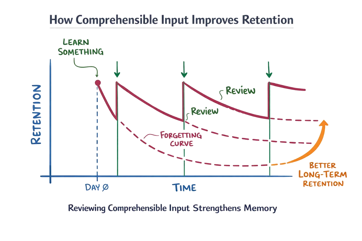 Spaced repetition flashcards in action